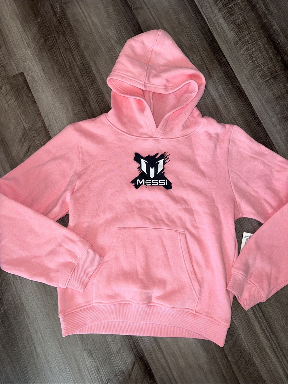 NEW Lionel Messi pink hoodie girls youth XL 18 soccer pullover warm shirt